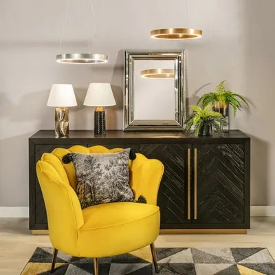 LED luster na lanku zlatá CARLO 40 cm