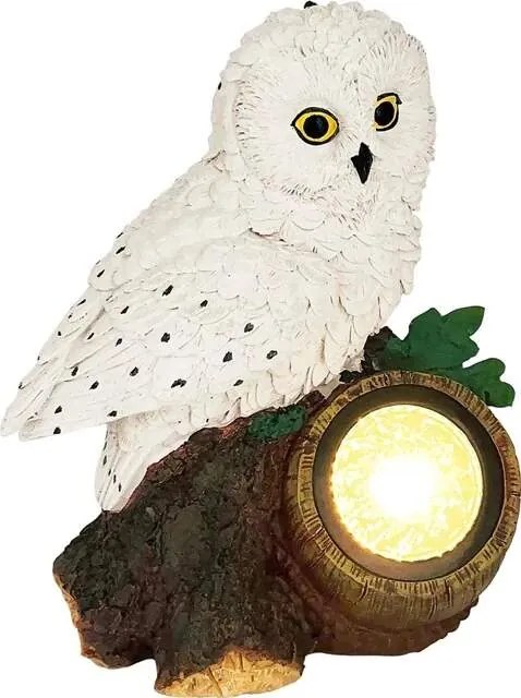 Záhradná solárna lampa Sova 21cm