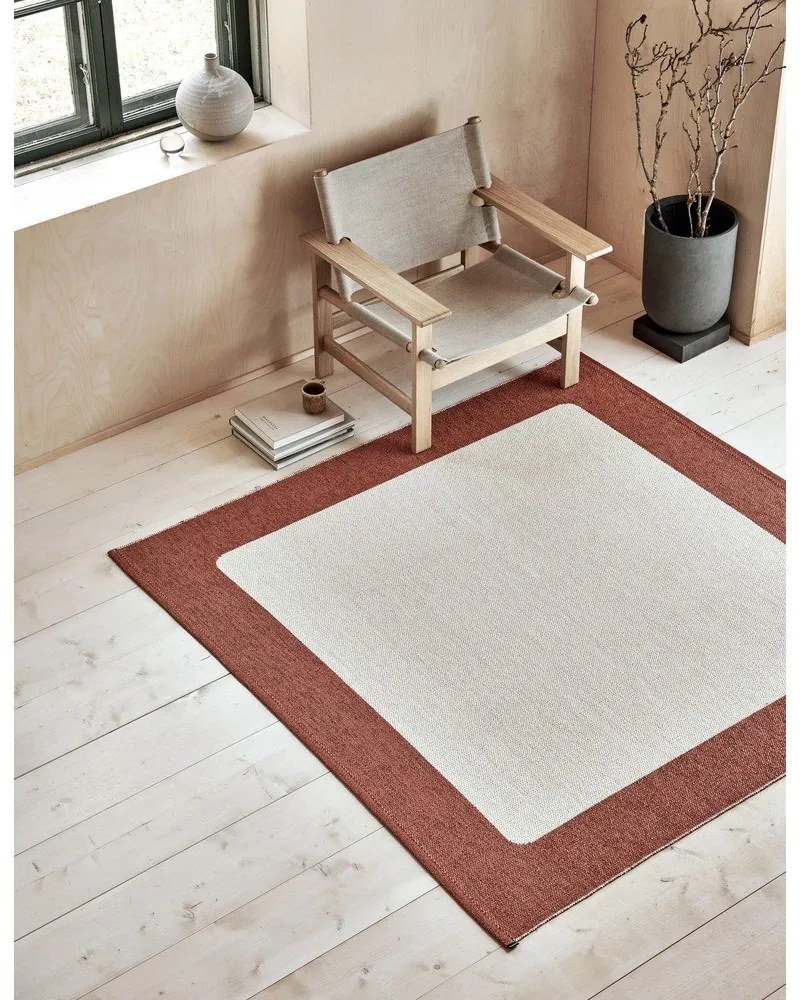 Vnútorný a vonkajší koberec v tehlovo-krémovej farbe 70x120 cm Ilda Brick – Pappelina