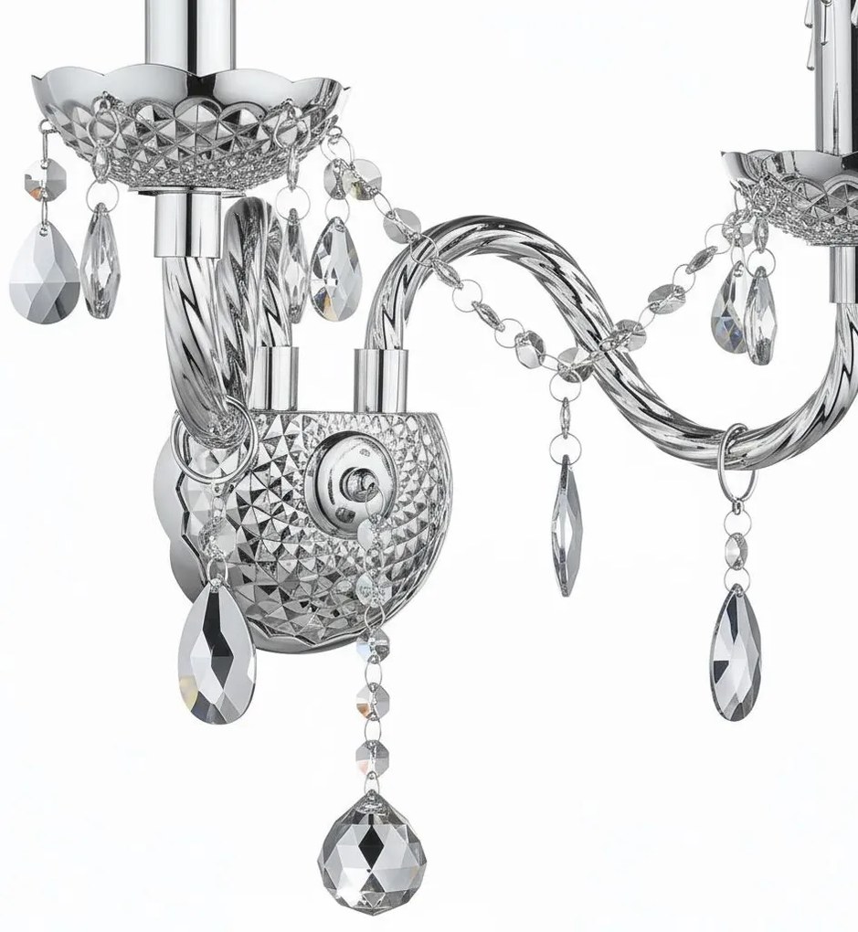 Toolight Toolight, nástenné svietidlo 2xE14, EBT019-2W, chrómová, OSW-01237