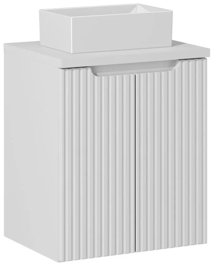 Závesná skrinka pod umývadlo Nova Biela II s doskou 50 cm biela