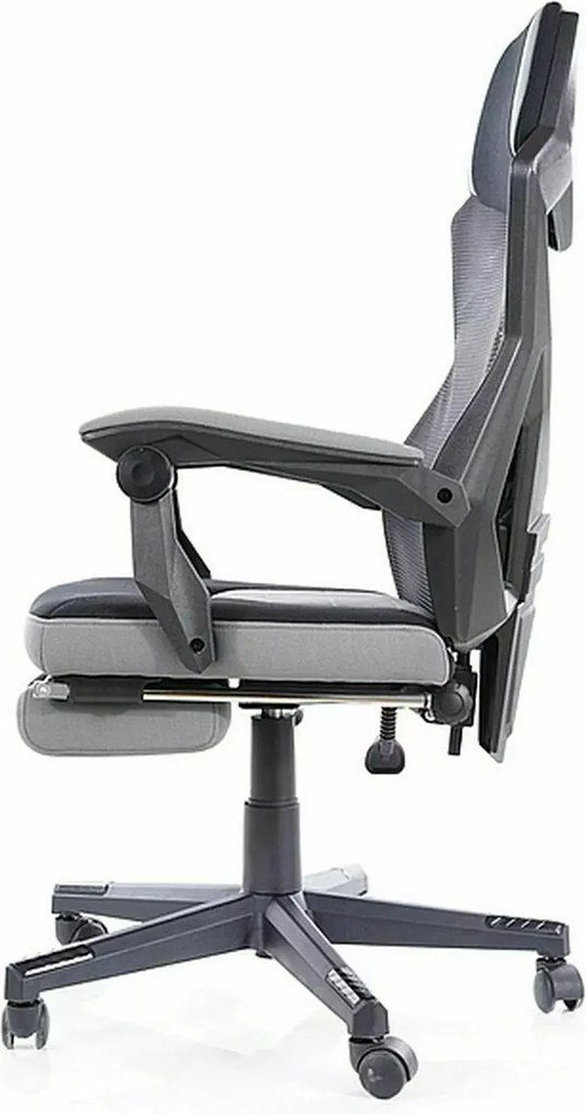 SI Otočná stolička Q-939 čierna - sivá