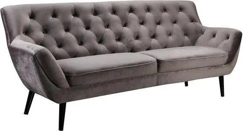 XXXLutz SEDAČKA CHESTERFIELD, textil, sivá, čierna Stylife - Sedačky - 001491003203