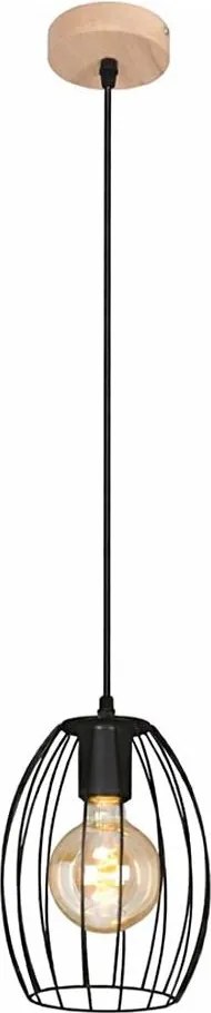 Luster na lanku 1xE27/60W/230V čierny