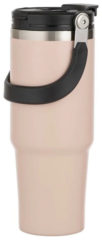 Béžová cestovná fľaša z nehrdzavejúcej ocele 1 l Eco – Ladelle