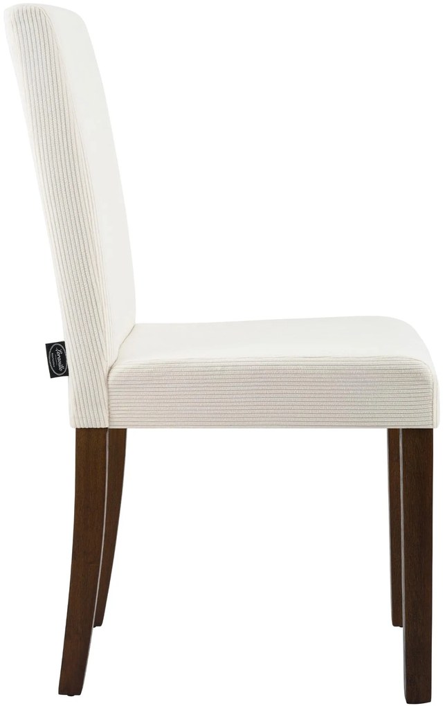 Sada 2 ks jedálenských stoličiek Ina látka cord, antik tmavá - krémová