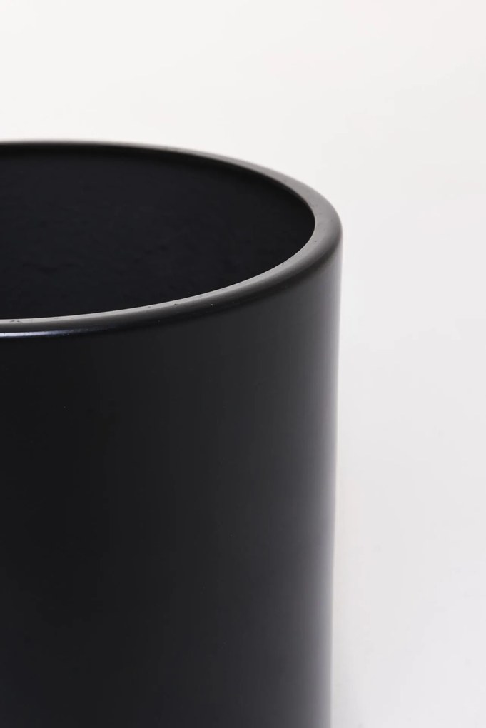 Okrúhly kvetináč NEW RONDO, hliník, 25x25 cm, čierny mat