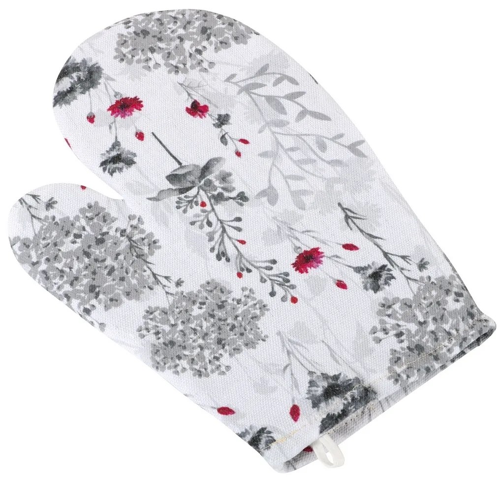 Bellatex Kuchynská chňapka DITA Vetvičky sivá, 18 x 28 cm