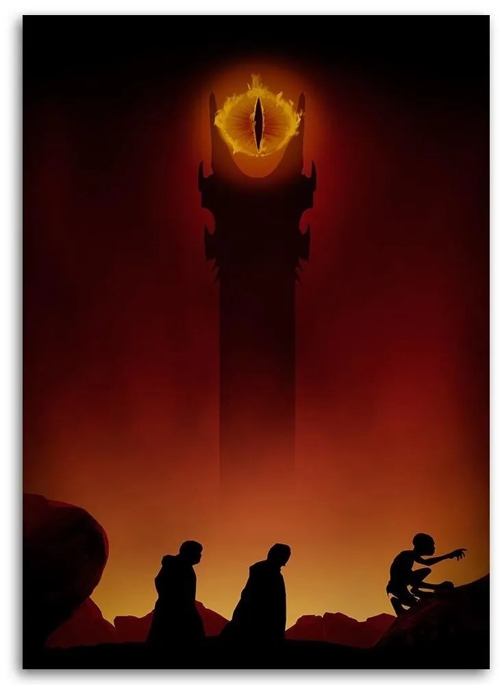 Gario Obraz na plátne Pán prsteňov, Frodo, Glum a Sauron - DDJVigo Rozmery: 40 x 60 cm