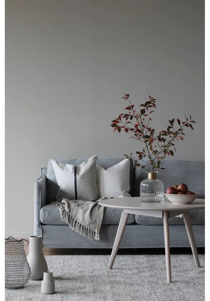 Okrúhly konferenčný stolík v dekore duba v prírodnej farbe 90x90 cm Yumi - Rowico