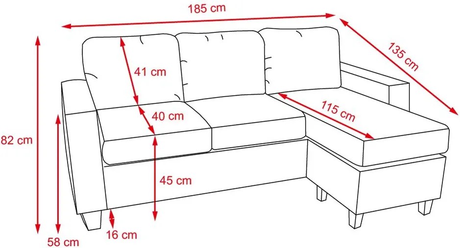 Rohová sedacia súprava Catini Arvika hnedá