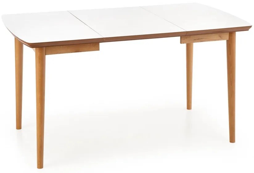 Rozkladací jedálenský stôl Bradley 140-185x80 cm biely