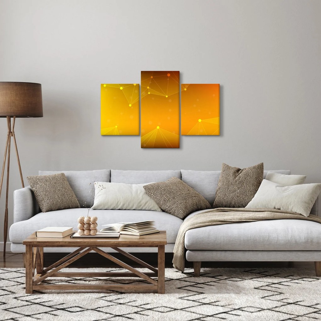 Abstraktný žltý obraz (90x60 cm)