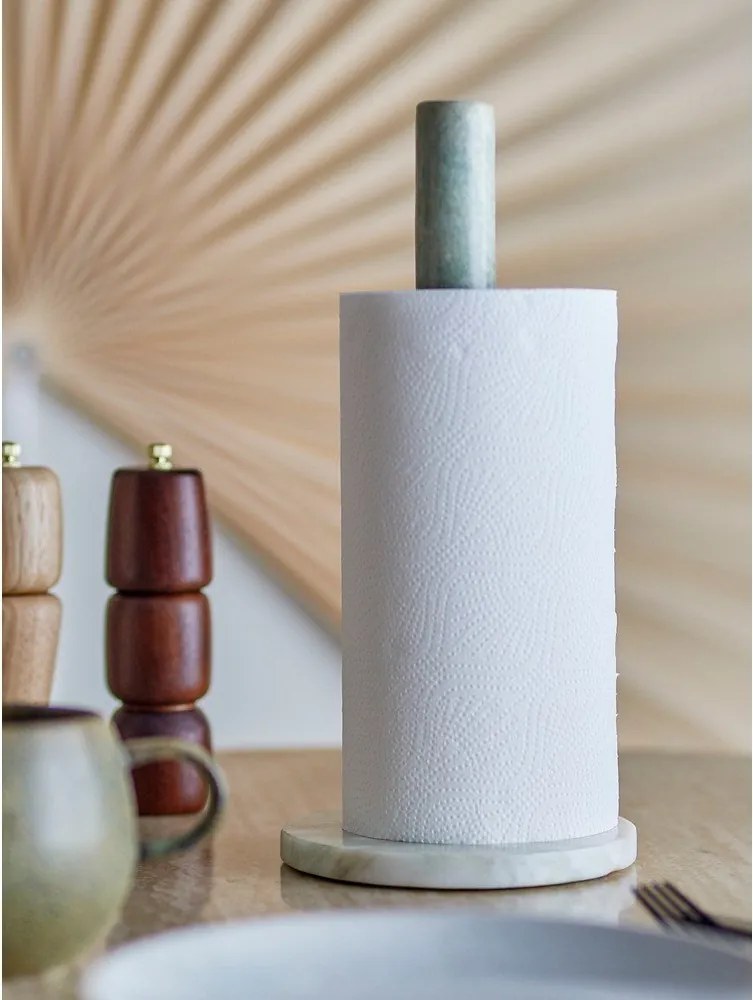 Svetlozelený mramorový stojan na papierové utierky ø 15 cm Emy – Bloomingville