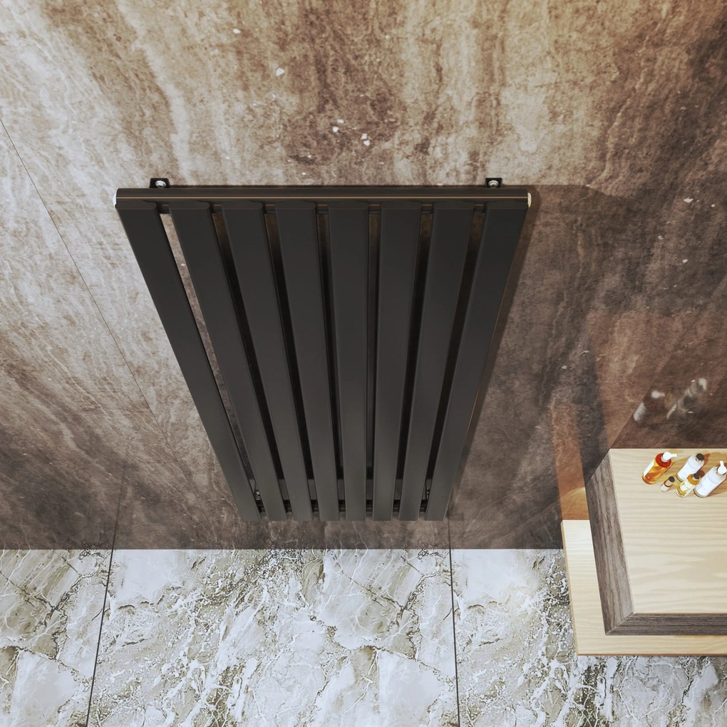 Gamma Vertical, vykurovacie teleso 600x1400 mm, 916 W, čierna matná, GMA-VERT-14060-BK