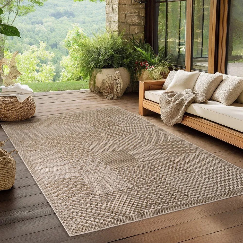 Béžový vnútorný a vonkajší koberec 200x290 cm Ibiza 1902 – Ayyildiz Carpets