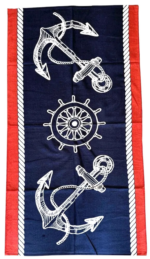 Plážová osuška FUNNY NAVY 70x140 cm