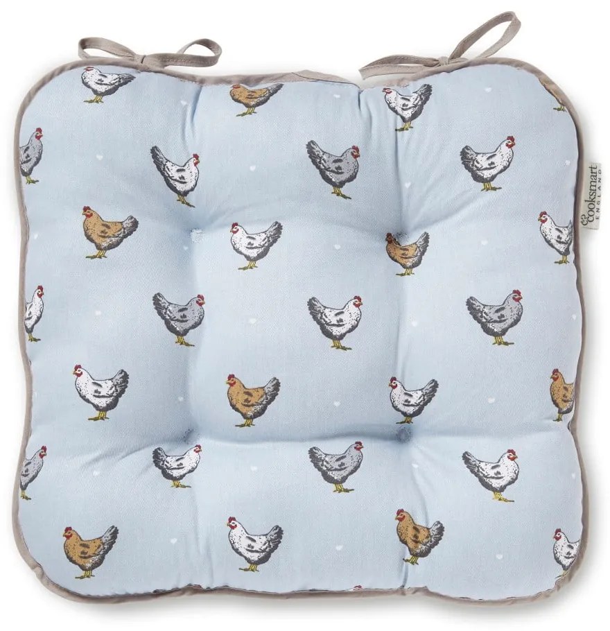 Modrý bavlnený vankúš na sedenie Cooksmart ® Farmers Kitchen