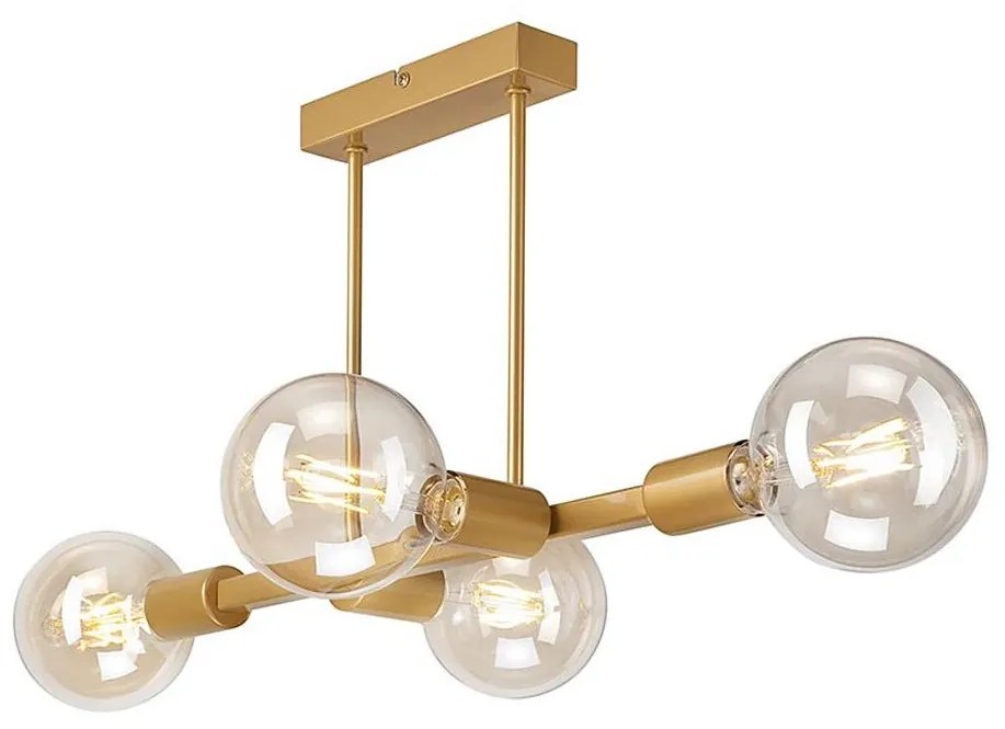 Luster na tyči ASTRID 4xE27/60W/230V zlatá