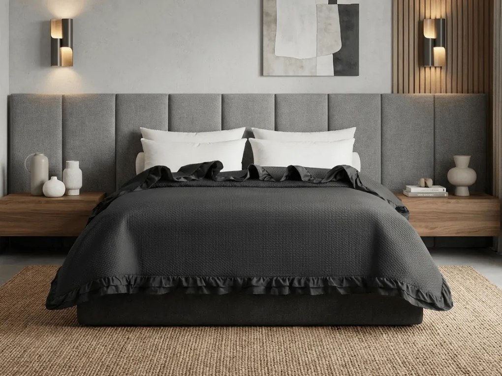 Prehoz na posteľ MONTEGO, čierny Rozmer: 200 x 220 cm