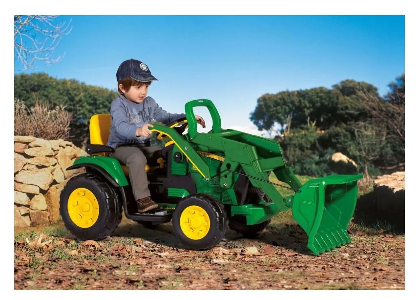 Peg Perego Elektrický traktor Bager JOHN DEERE GROUND LOADER  IGOR0068 - 330W - 12V 8Ah - 2024