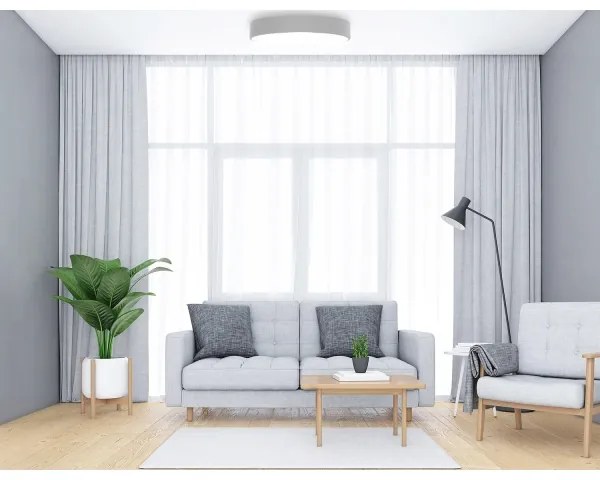 Stropné svietidlo so senzorom CLEO 6xE27/24W/230V priemer 80 cm sivé