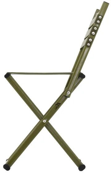 Skladacia kempingová stolička s operadlom zelená