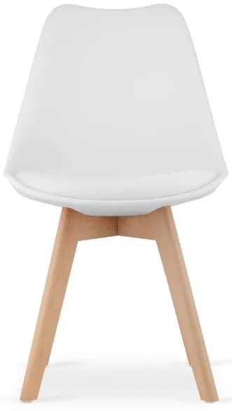 Jedálenský set 1+4, stôl KAMI 80x80 biely + stolička BALI MARK biela