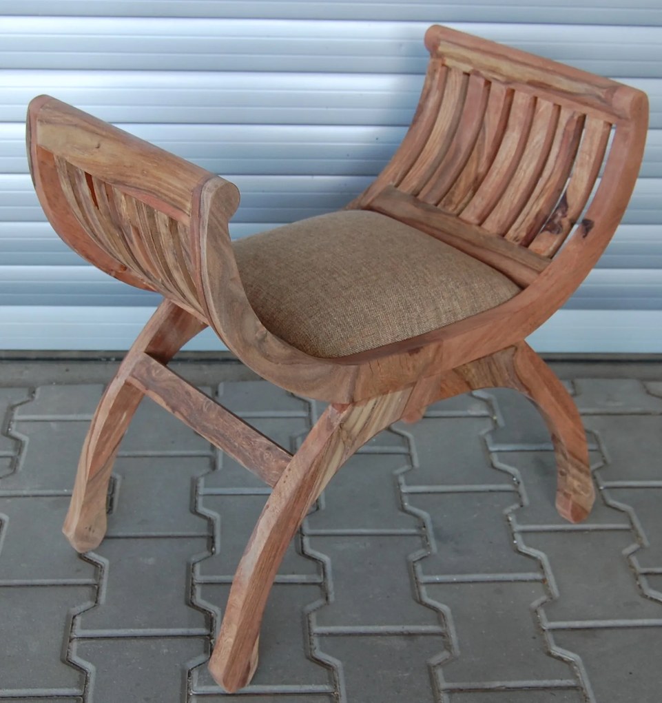 furniture-nabytek.cz - Drevený taburet z masívu palisander 60x60x40