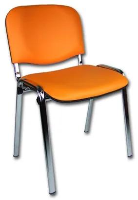 Konferenčná stolička ISO eko-koža CHROM Čierna D1 EKO