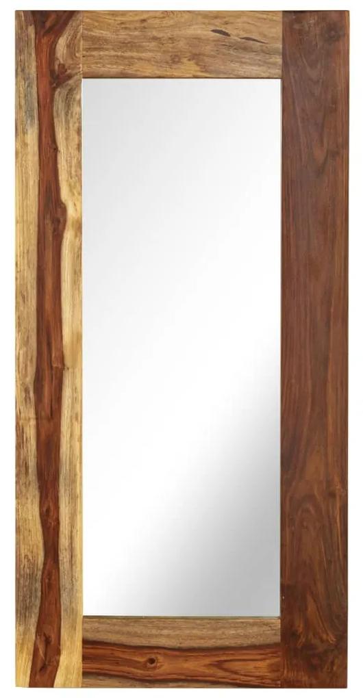 vidaXL Zrkadlo z masívneho sheeshamového dreva 50x110 cm