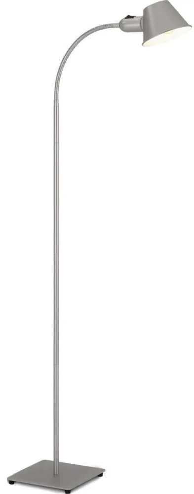 Brilo - Flexibilná stojacia lampa 1xE27/10W/230V strieborná