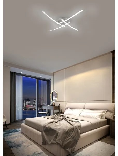 Brilagi - LED stropné svietidlo STRIPES LED/32W/230V strieborné