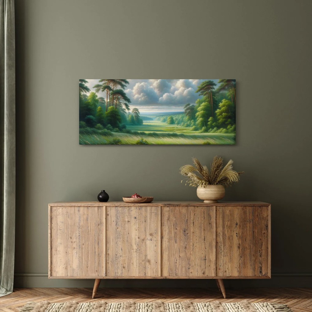 Obraz - Zelená krajina (120x50 cm)