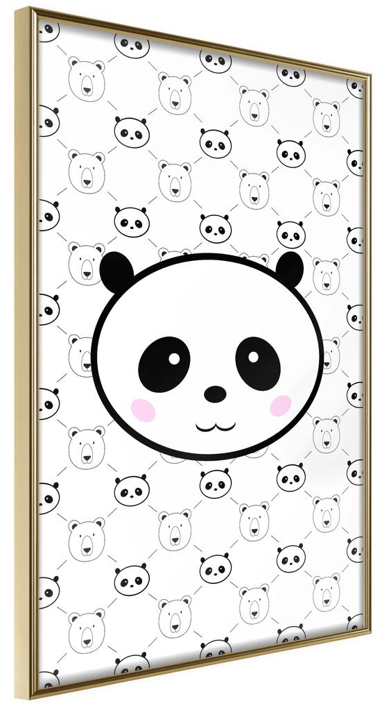 Artgeist Plagát - Pandas and Bears [Poster] Veľkosť: 30x45, Verzia: Čierny rám