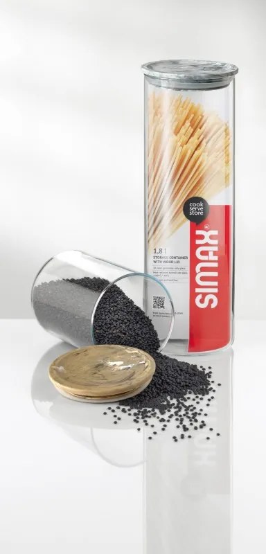 SIMAX NÁDOBA S HNEDÝM VEKOM 1800 ML