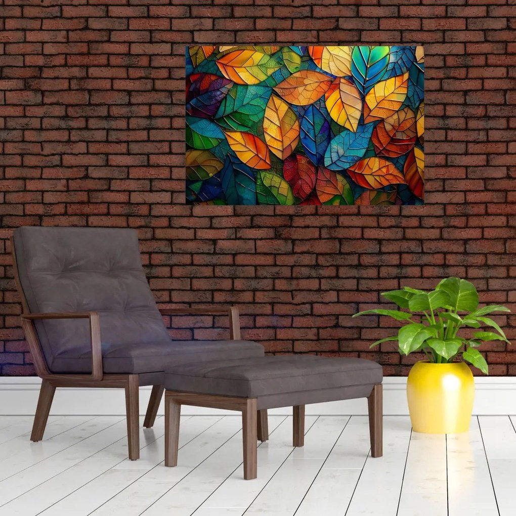 Obraz - Mozaika z listov (90x60 cm)