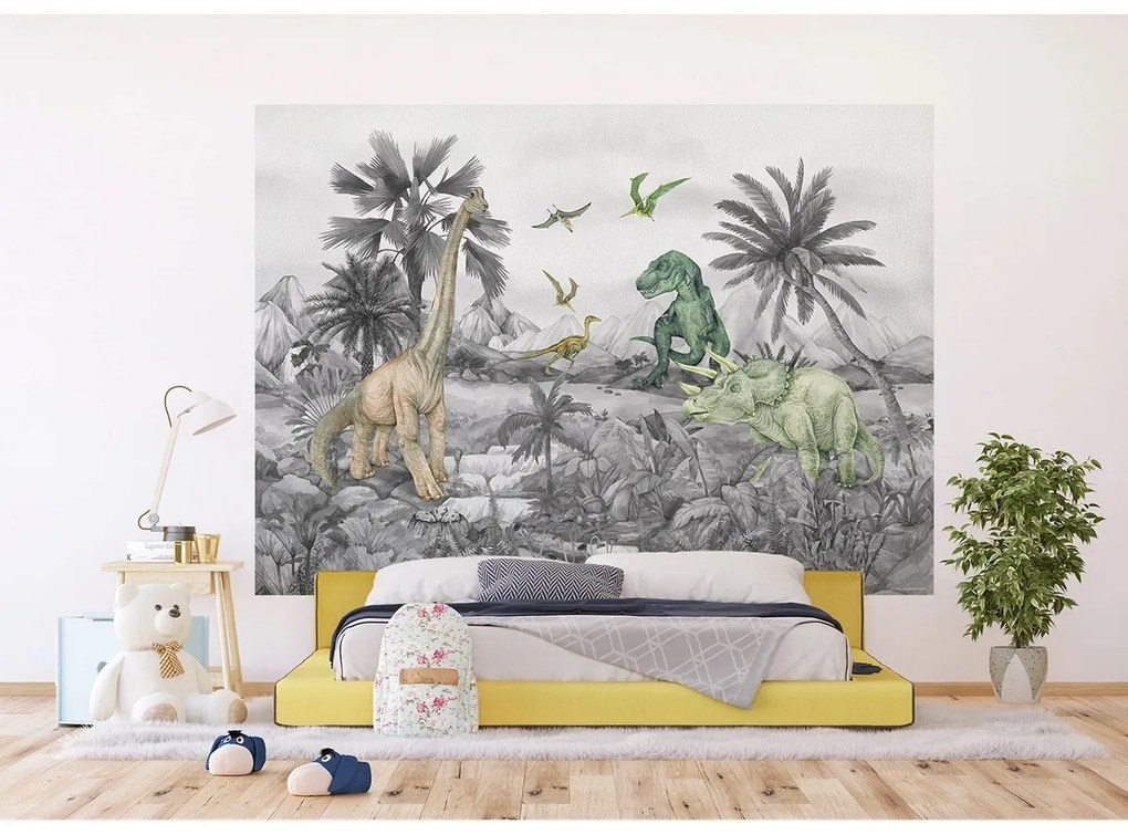 Detská fototapeta Dino 252 x 182 cm, 4 diely