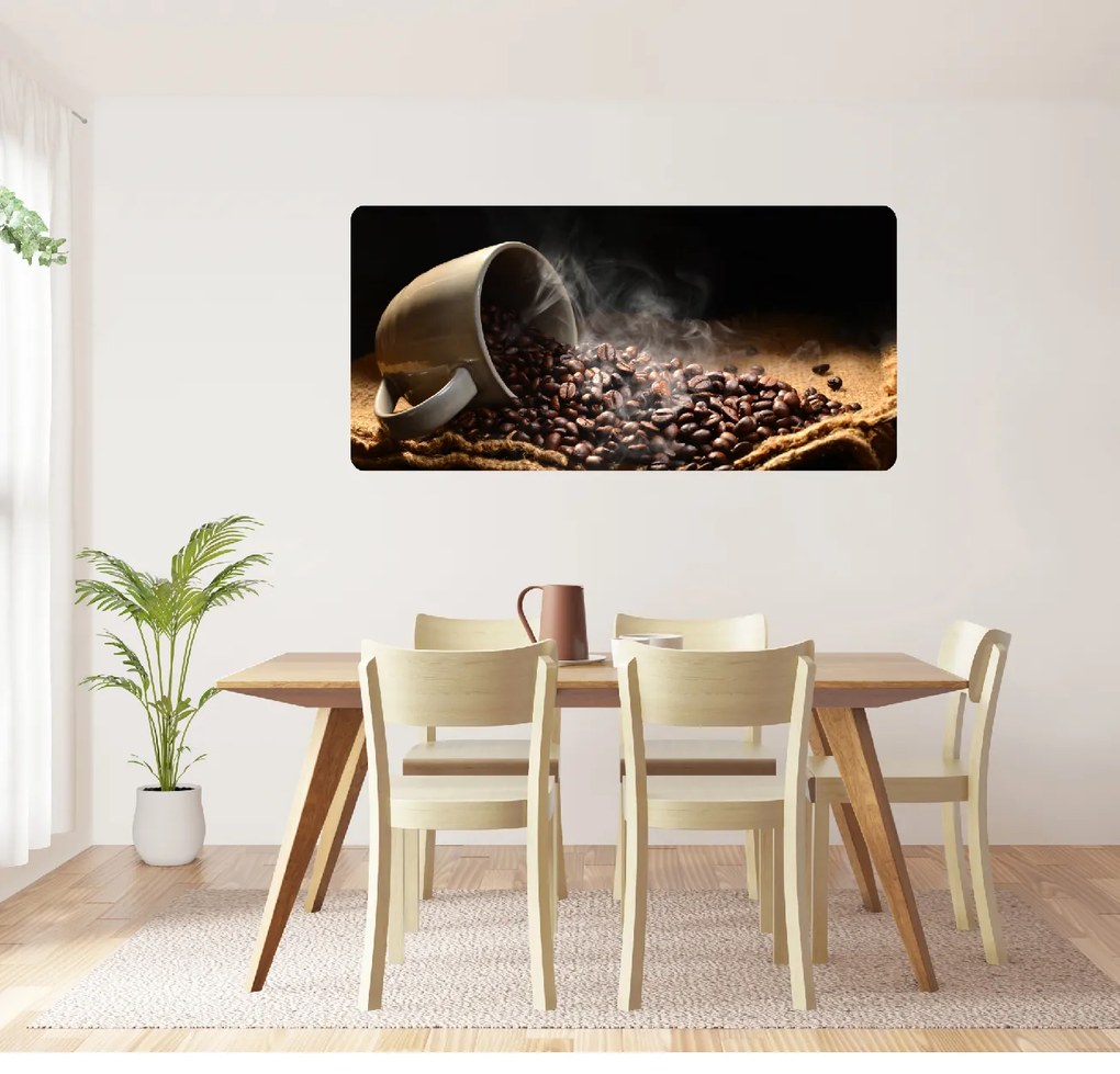 PIPPER. Samolepiaca textilná tapeta - Kávová šálka