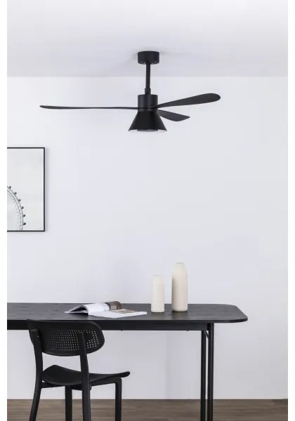 FARO 33761WT-23-LED Stmievateľný ventilátor AMELIA L CONE LED/20W/230V čierny pr.132 cm WT +DO