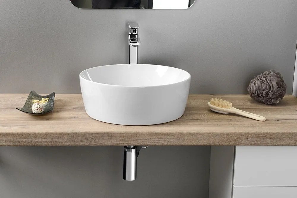 GSI GSI, SAND keramické umývadlo na dosku, priemer 40 cm, biela ExtraGlaze, 903911