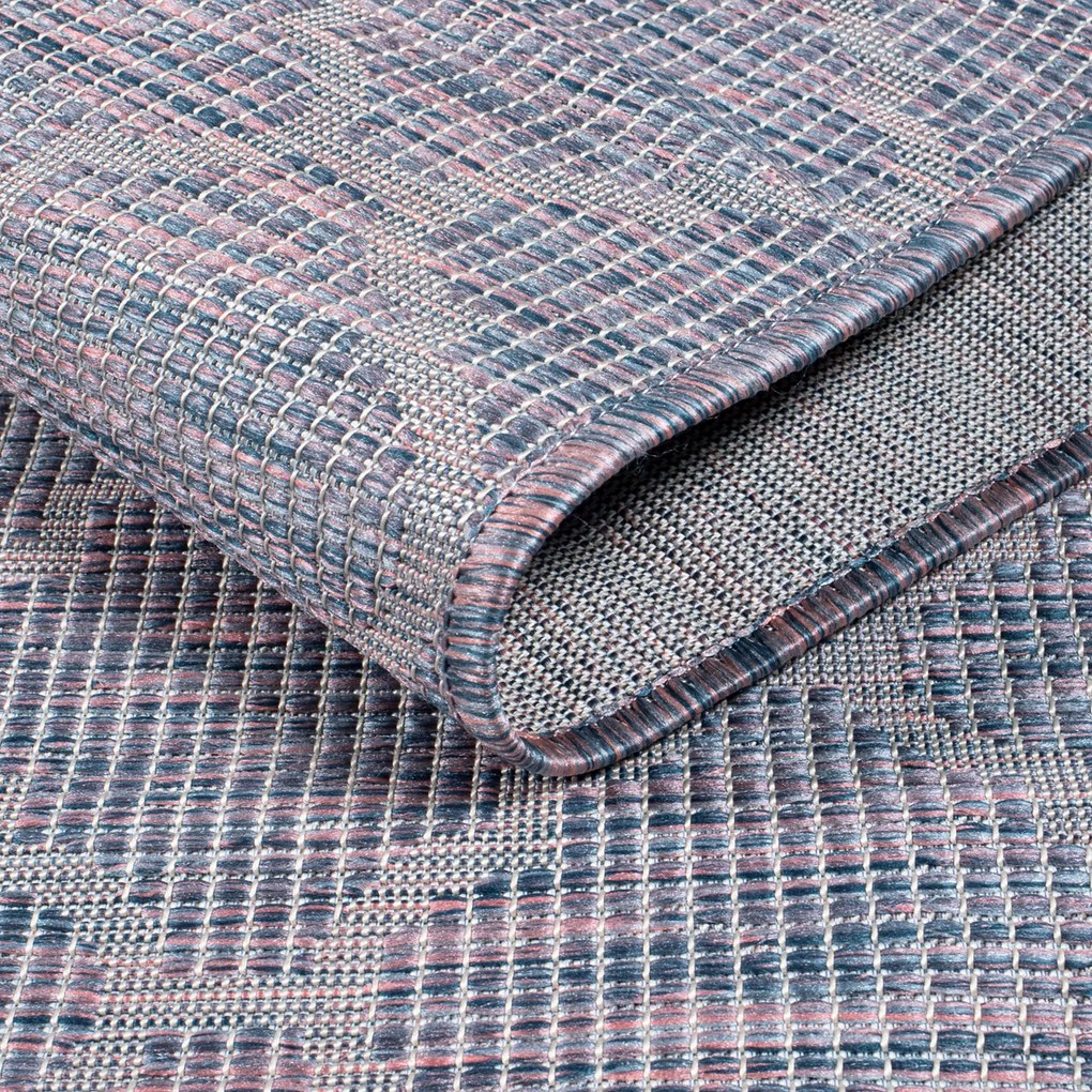 Dekorstudio Šnúrkový okrúhly koberec PALM 3069 - ružovomodrý Priemer koberca: 120cm