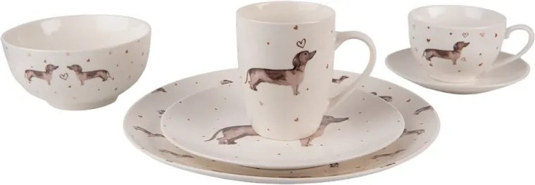 Porcelánový hrnček s jazvečíkom Dachshund Love - 12 * 8 * 10 cm / 300 ml