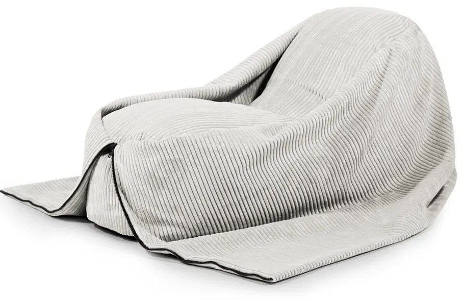 Krémový menčestrový detský sedací vak Cocoon 120 – SLOWDOWN