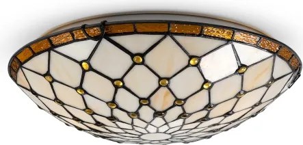 BRILAGI - Tiffany vitrážové stropné svietidlo IVORY 2xE27/60W/230V pr. 40 cm