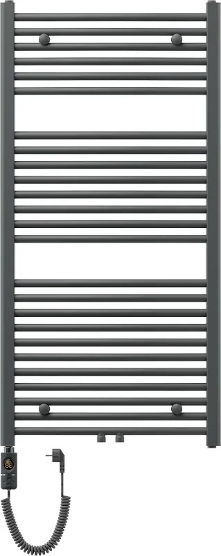 Mexen Ares, elektrické vykurovacie teleso 1200x600 mm + vykurovacia tyč 600 W, antracitová, W102-1200-600-2600-66