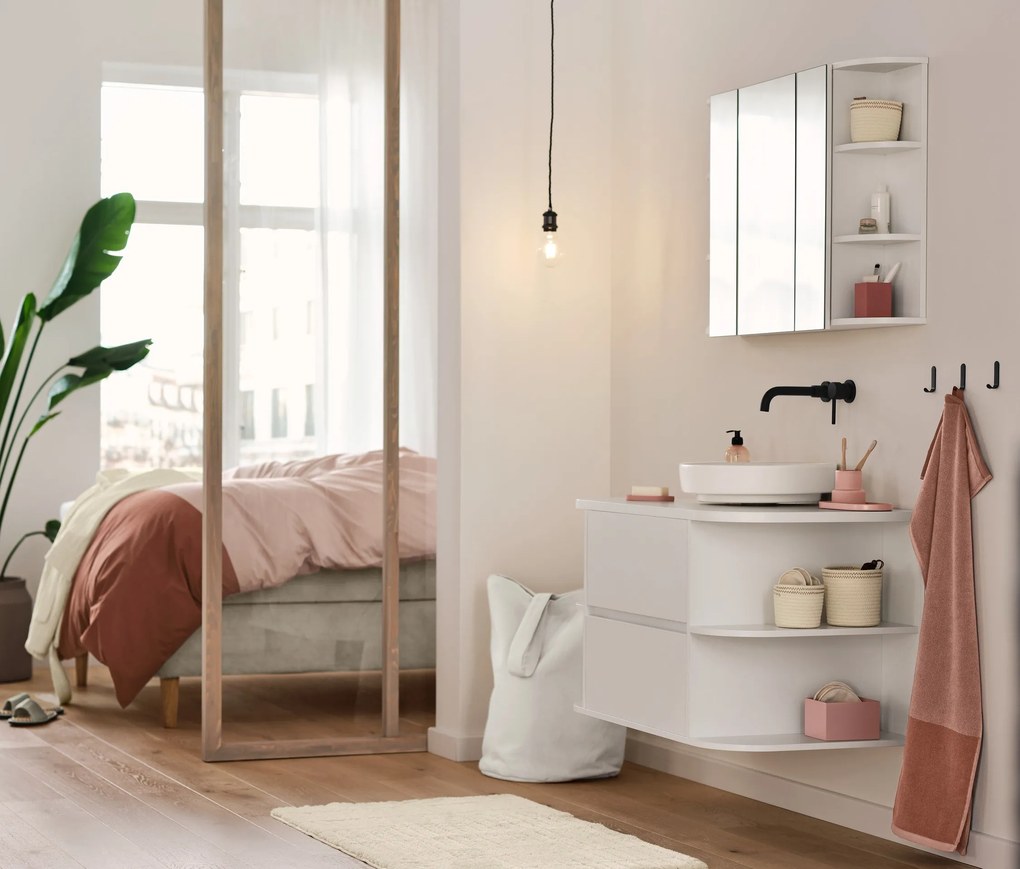 Kvalitné žakárové uteráky, 2 ks, kombinácia ružovej a hrdzavej