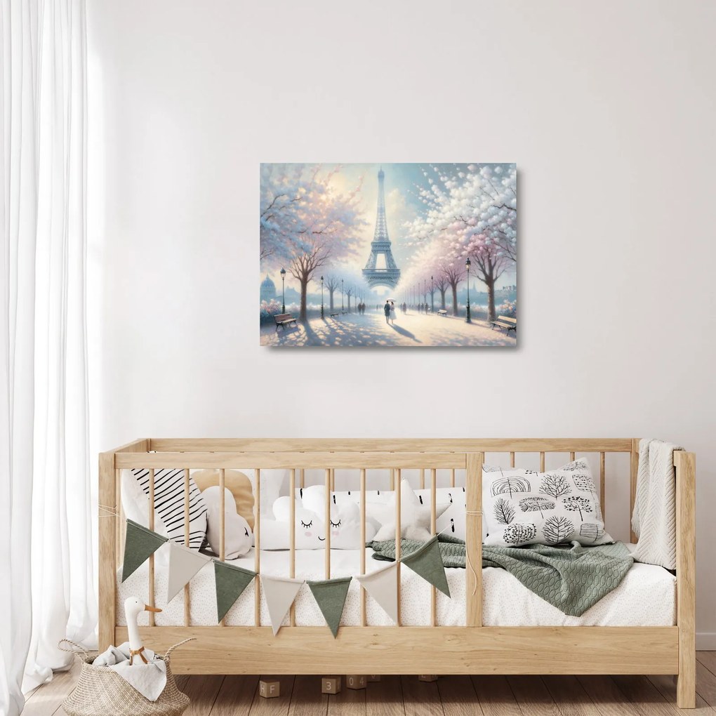 Sklenený obraz - Maľba z Paríža (70x50 cm)