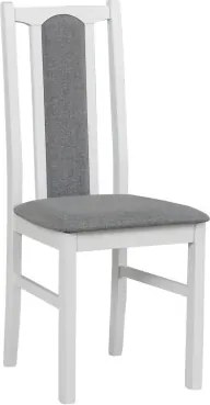 Jedálenská stolička Kolga, biela/sivá látka%