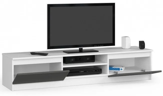 Stolík pod TV RTV K 160 CLP biely / sivý